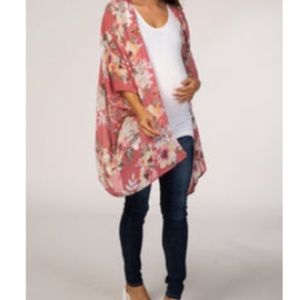 PinkBlush Pink Floral Chiffon Maternity Cover Up